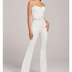 Nadine Merabi Lucinda White Jumpsuit